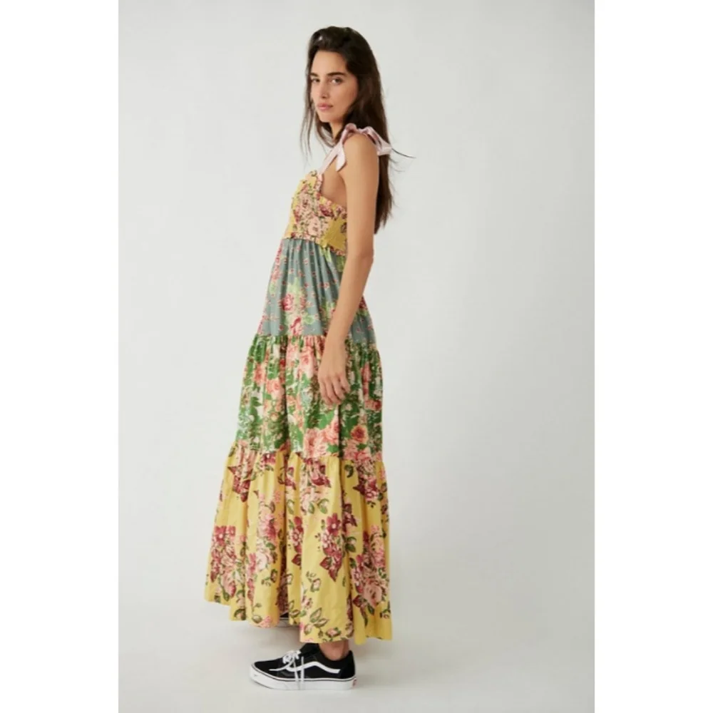 Free People Floral Maxi Dress - Yellow and Green - Picture 4 of 8